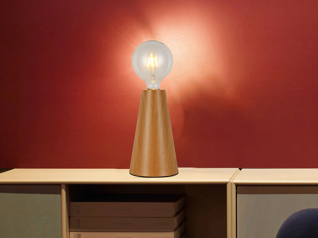 מנורת שולחן קייב שחור| עץ