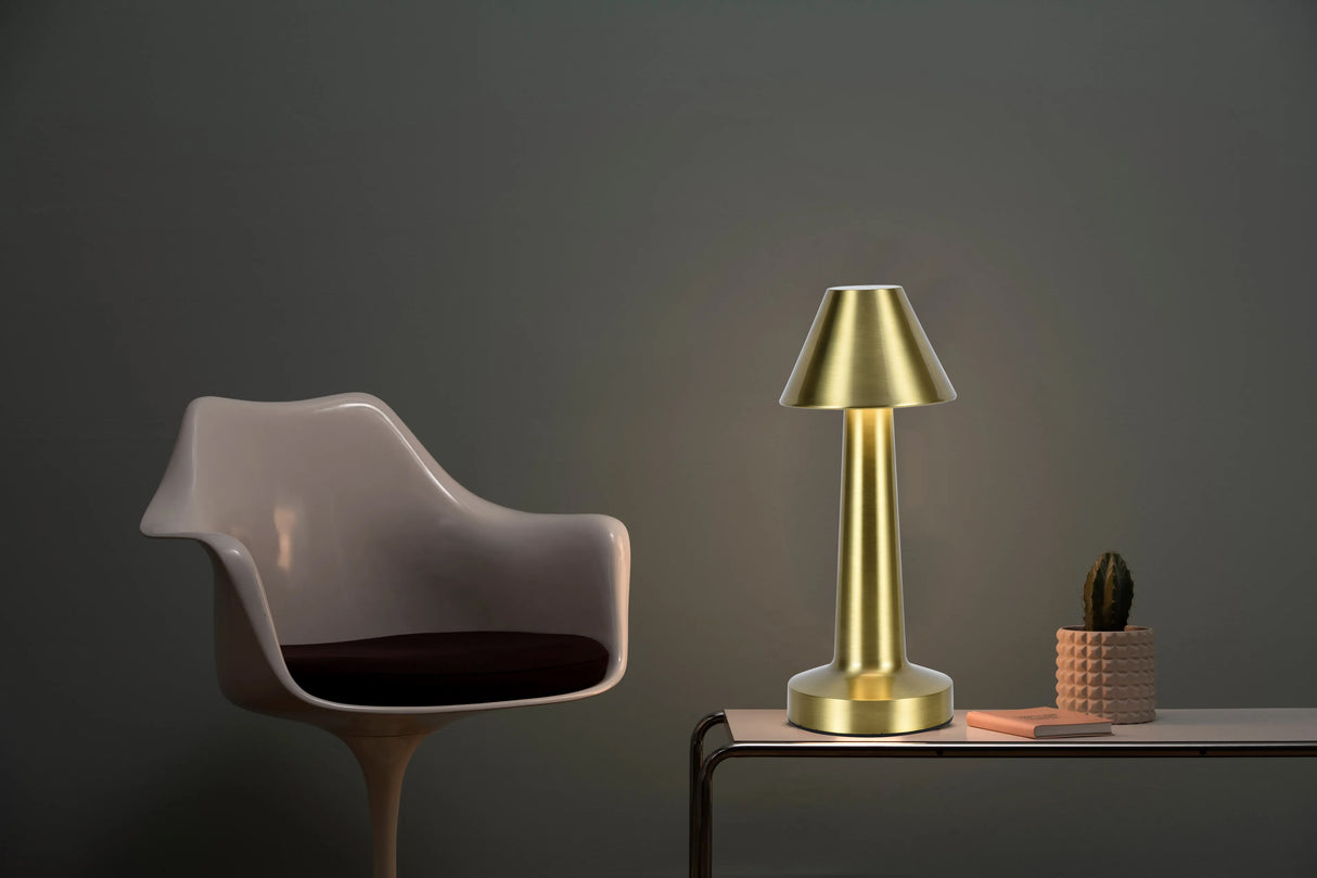 מנורת שולחן בר נטענת בילה שחור| נחושת| רוז גולד