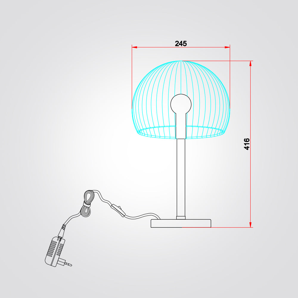 |מנורת שולחן יואל שחור דגם A
