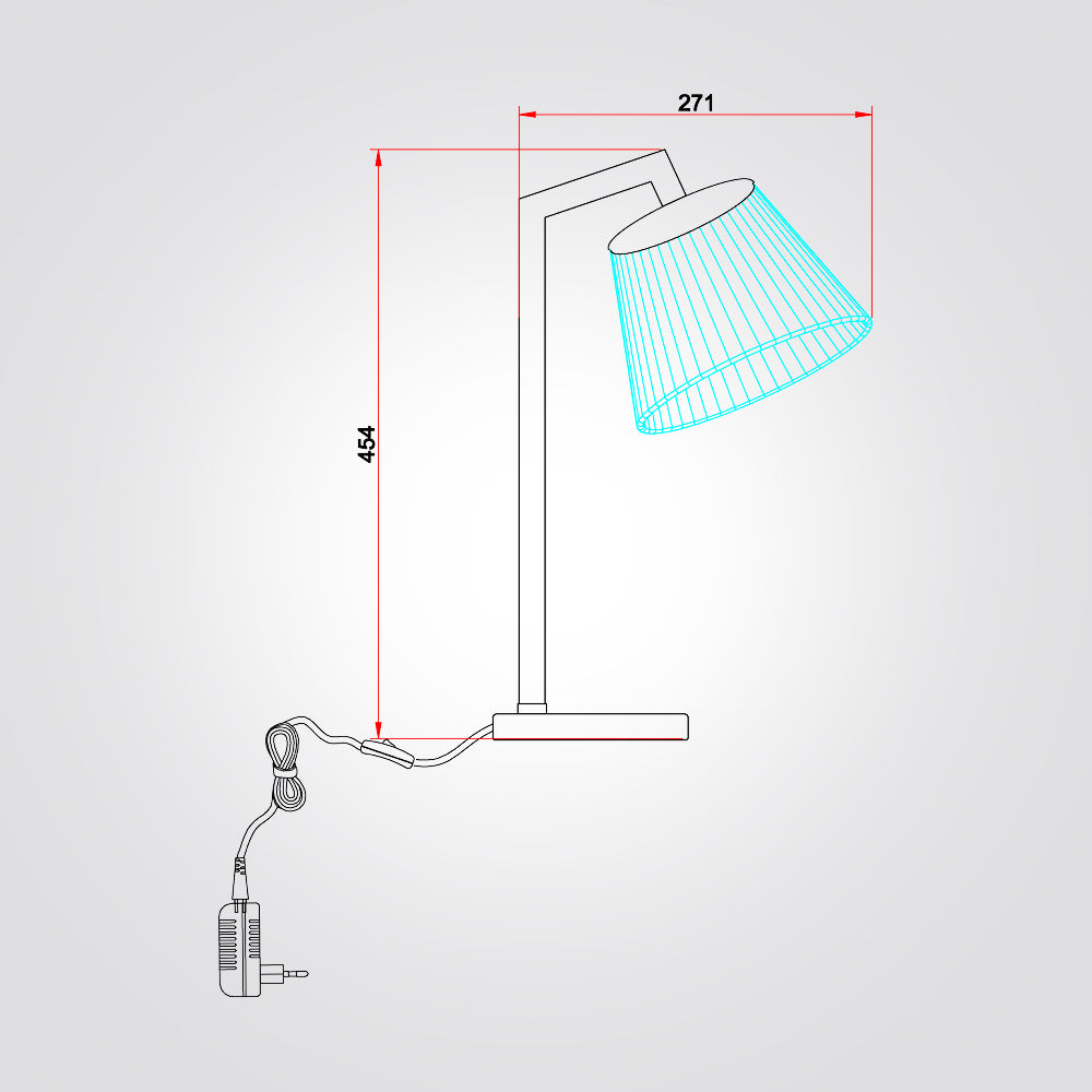 |מנורת שולחן הולוגרמה יואל לבן דגם B
