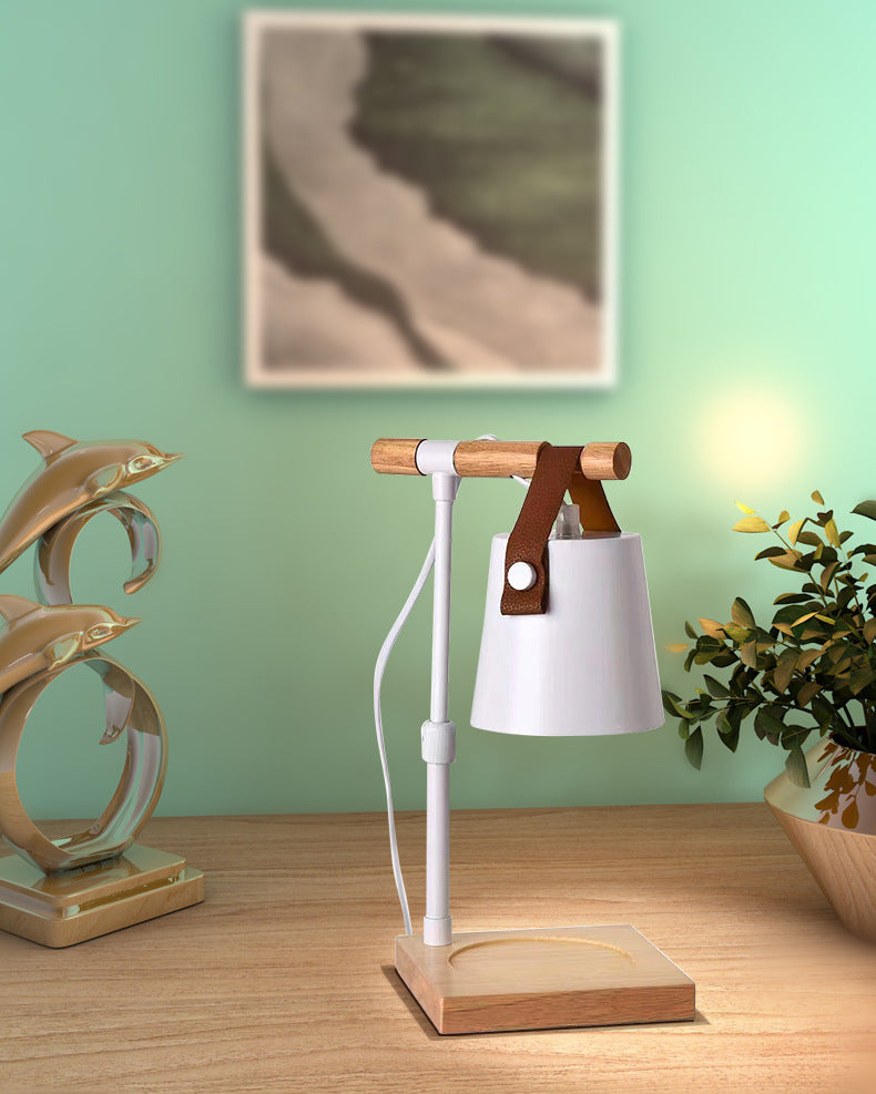 מנורת שולחן מילאנו לבן חימום נרות ריחניים ללא להבה דגם| A