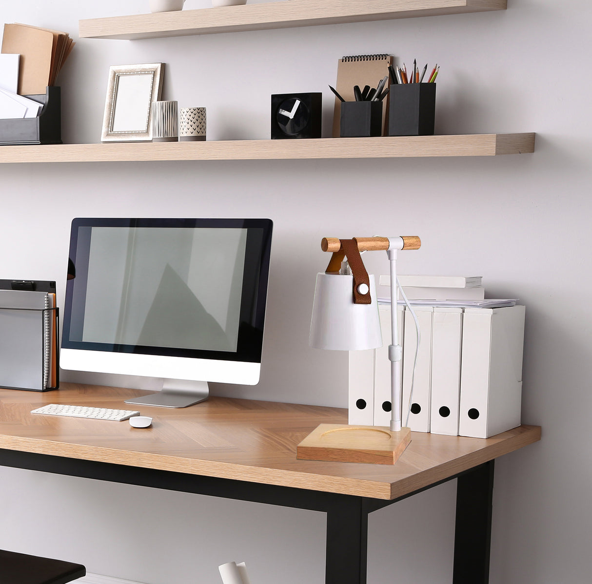 מנורת שולחן מילאנו לבן חימום נרות ריחניים ללא להבה דגם| A