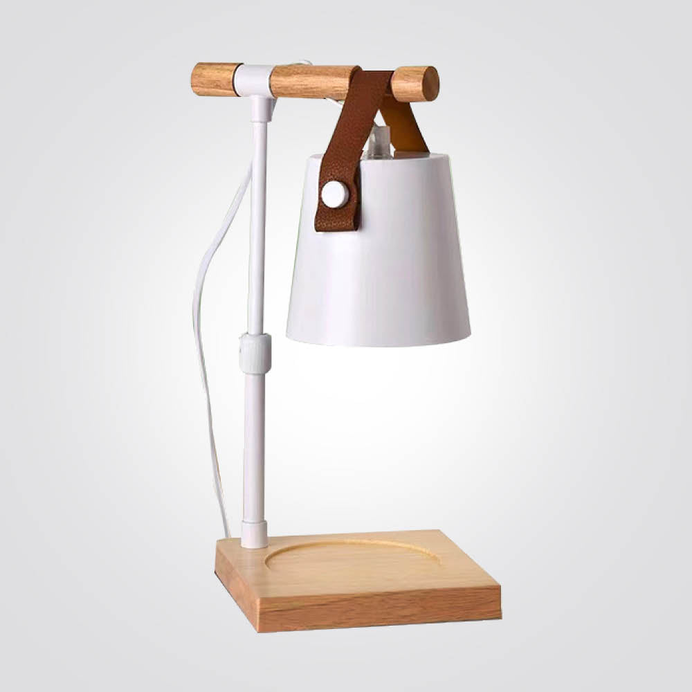 מנורת שולחן מילאנו לבן חימום נרות ריחניים ללא להבה דגם| A