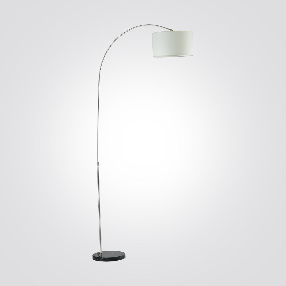 מנורת עמידה קשת כרום אהיל בד