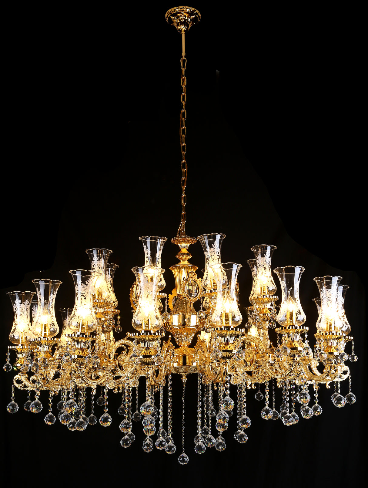 מנורת תלייה יוקרתית ליסבון 24 קנים