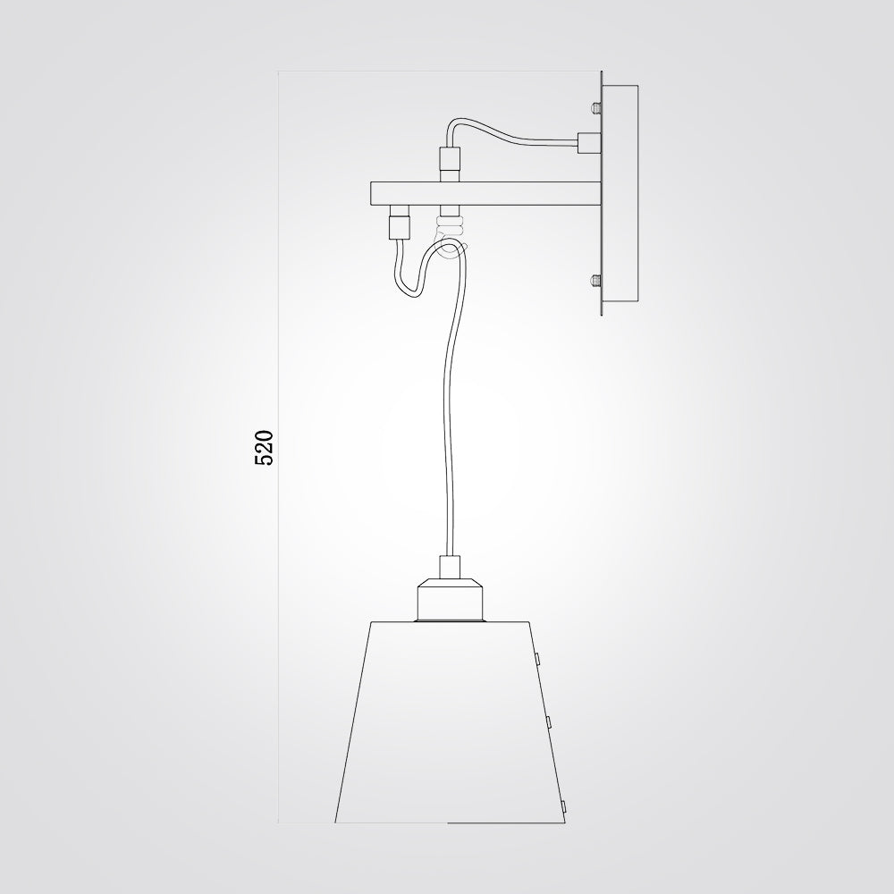 מנורת קיר מתכת יובל שחור