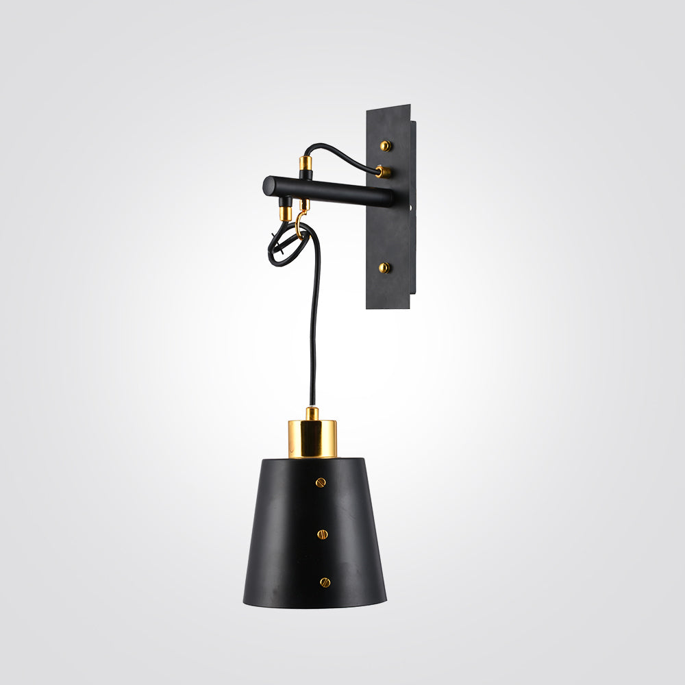 מנורת קיר מתכת יובל שחור