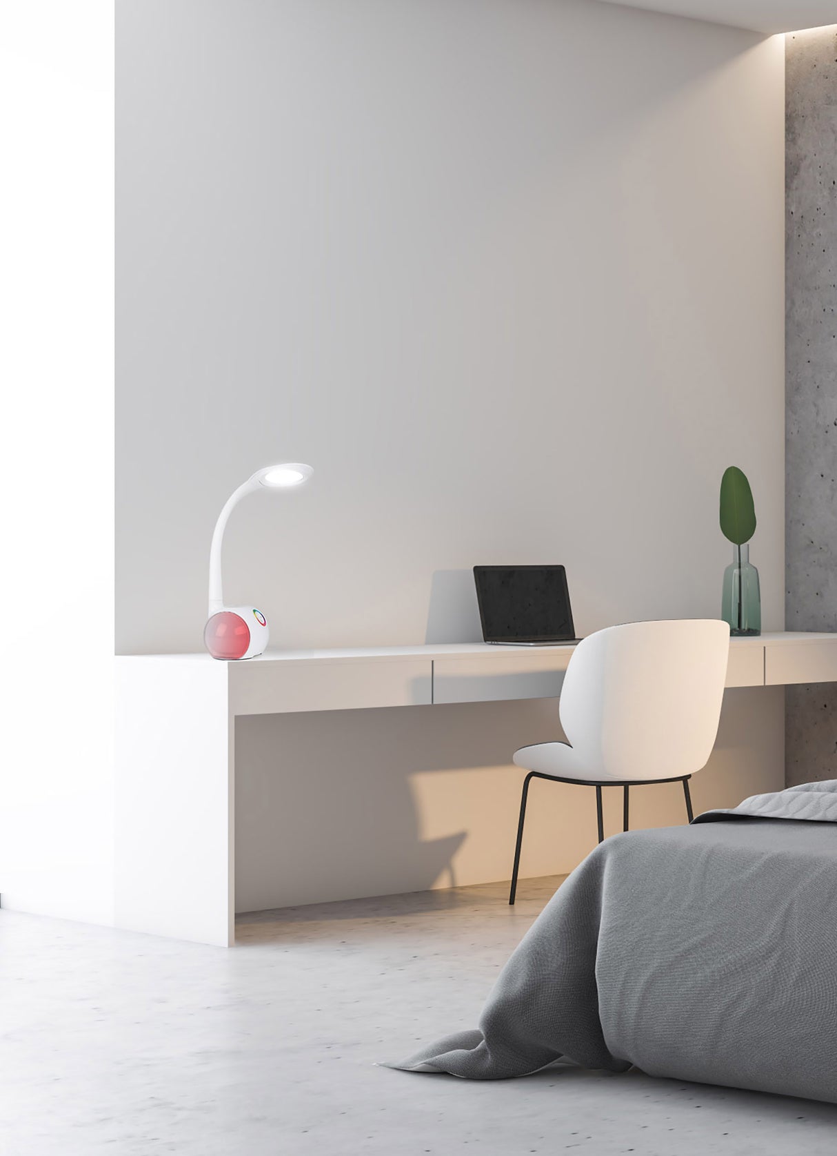 טרופר שולחן לובי + טעינה אלחוטית LED+ רמקול בלוטוס