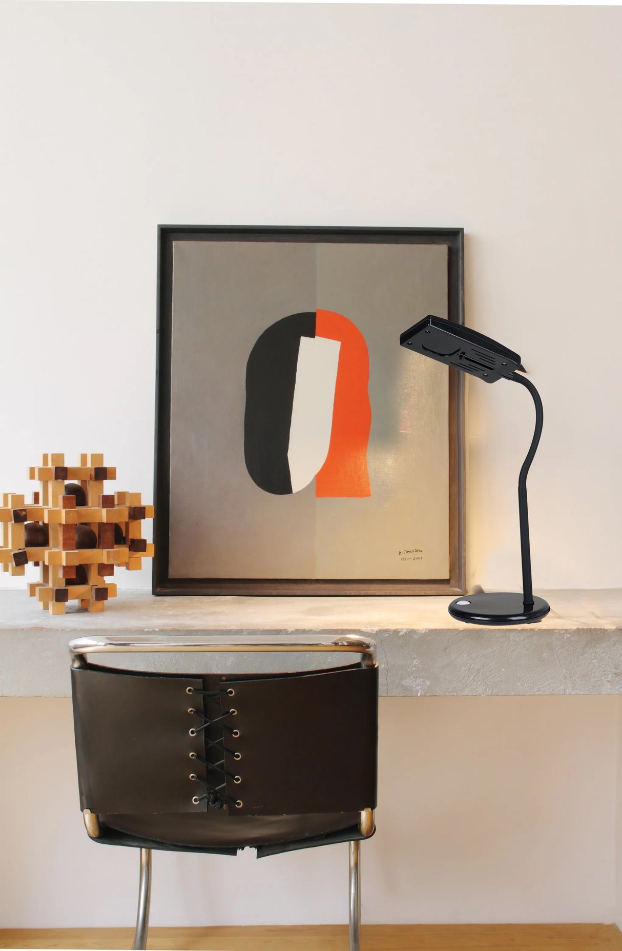 מנורת שולחן שבת לד| שחור| לבן| אפור