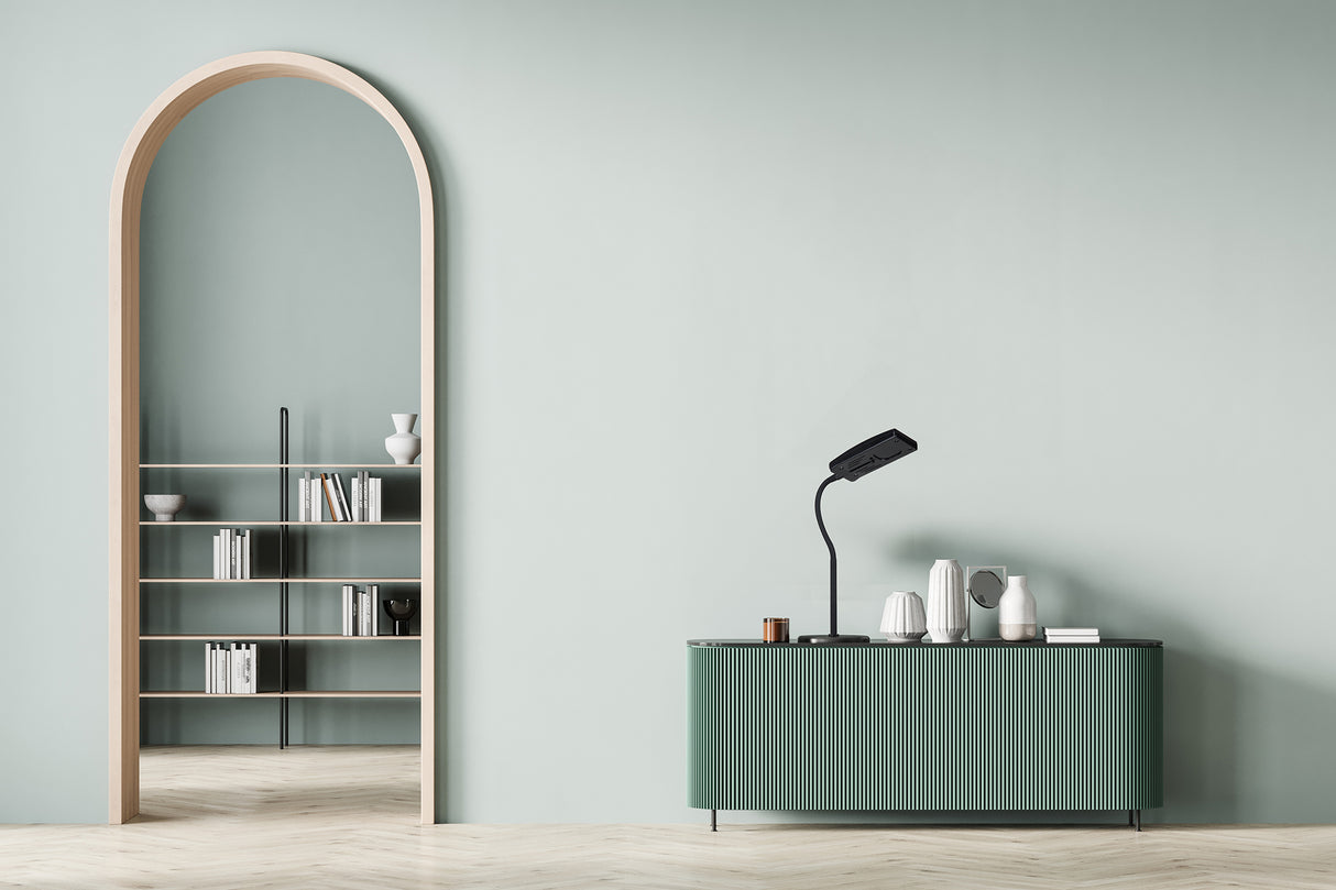 מנורת שולחן שבת לד| שחור| לבן| אפור