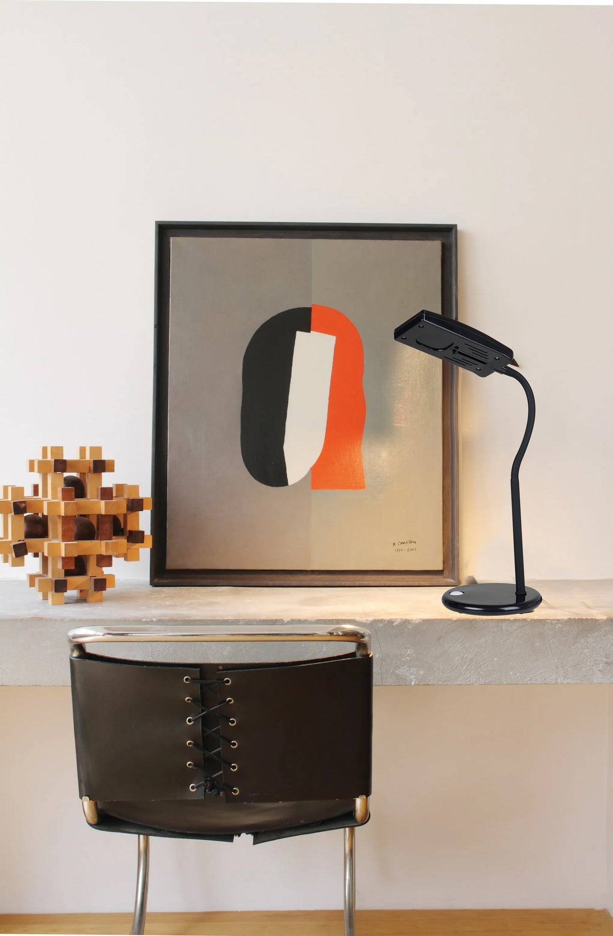 מנורת שולחן שבת לד| שחור| לבן| אפור