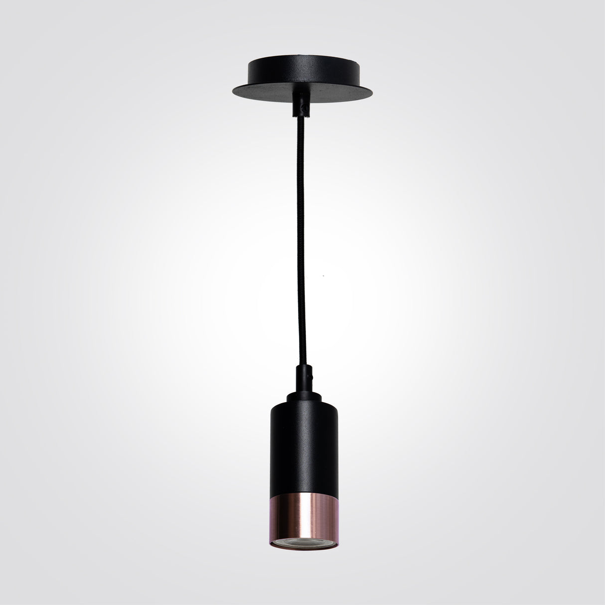 מנורת תליה צילינדר מול קצר GU10| שחור|לבן| פליז