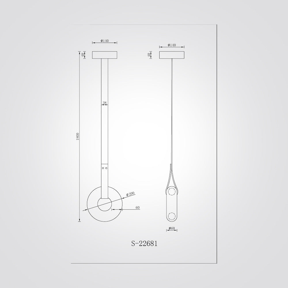 מנורת תלייה ולנסיה – דגם A | שיש ספרדי 10W | 3000K