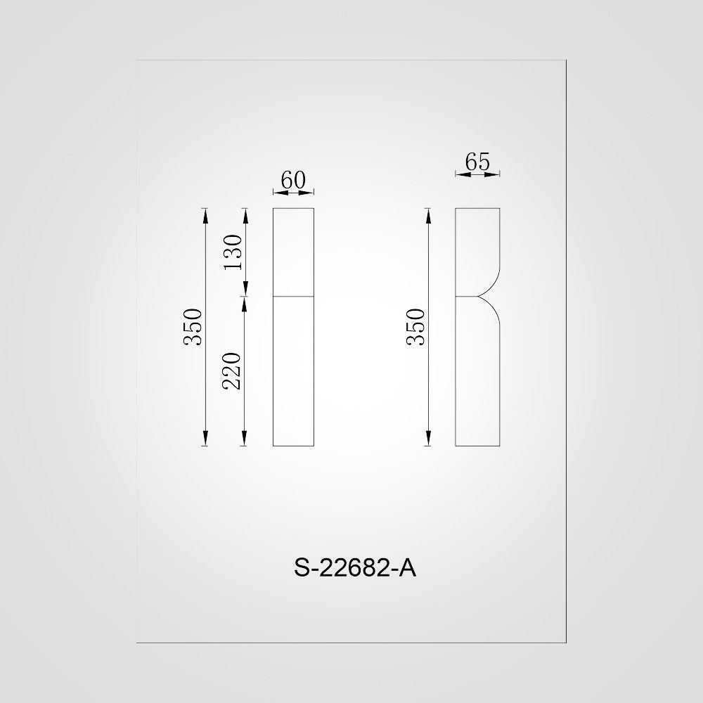 מנורת קיר אפסילון – דגם A | שיש ספרדי 15W | 3000K