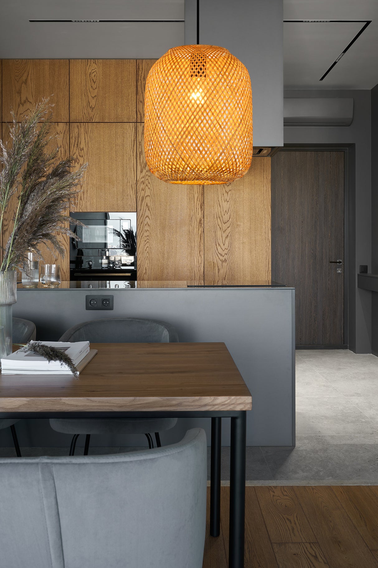 מנורת תלייה דקלה ראטן דגם| A