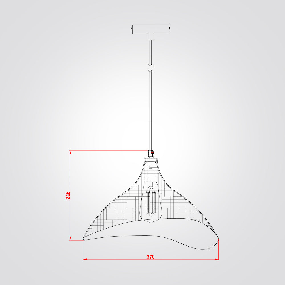 מנורת תלייה טוויסט ראטן דגם| B