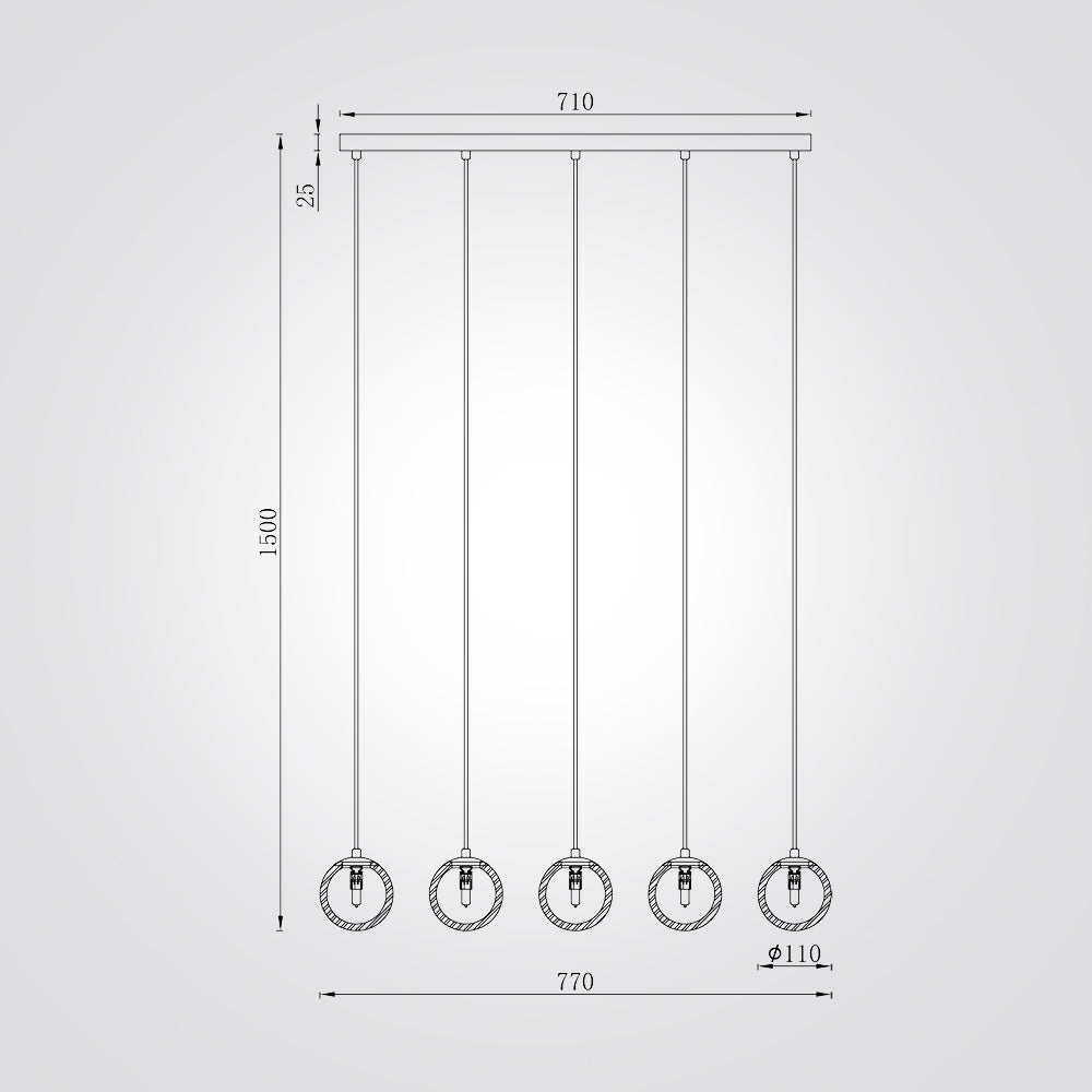 מנורת תלייה טסלה שיש ספרדי אמיתי חמישייה
