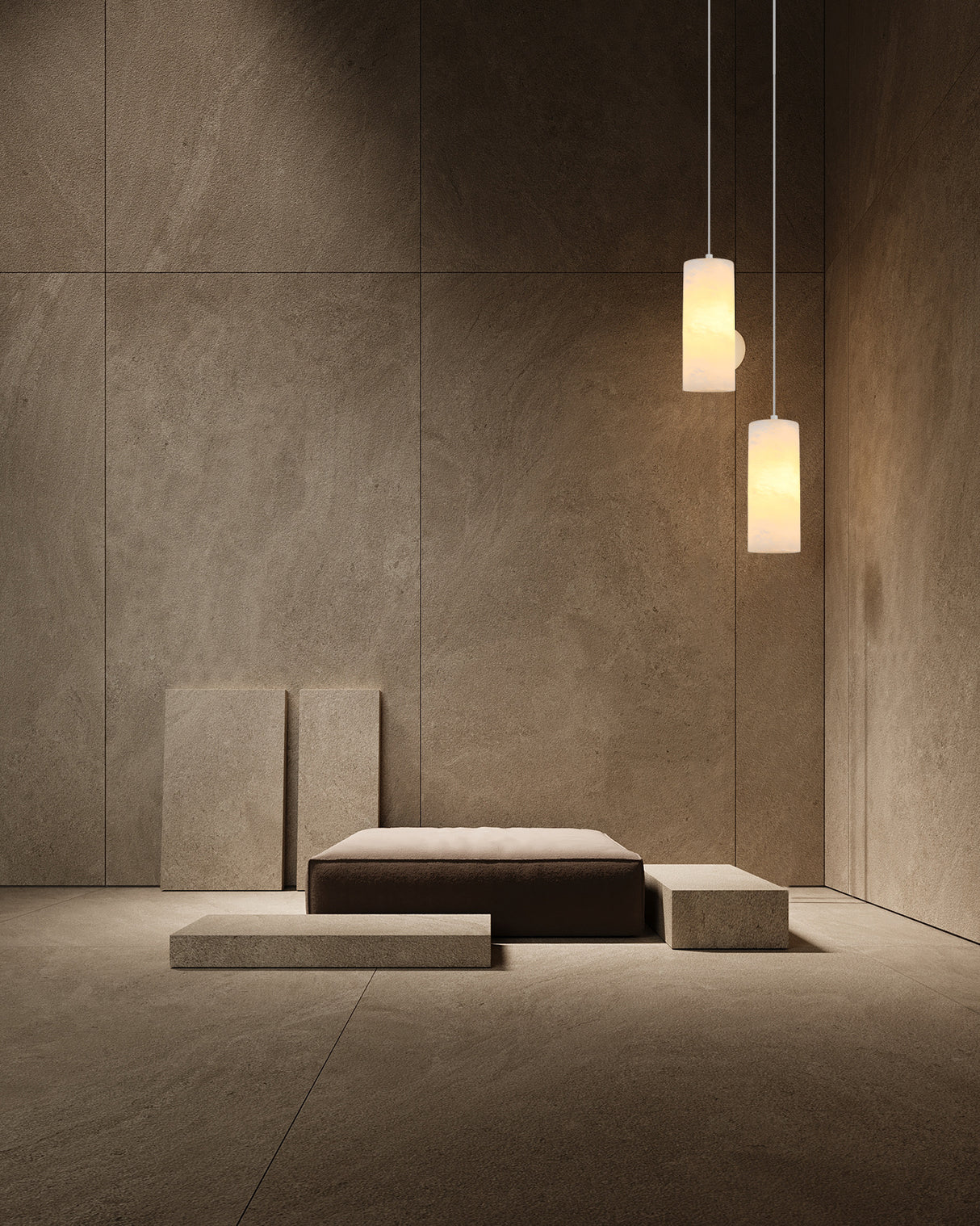 מנורת תלייה טסלה שיש ספרדי אמיתי בודד דגם| A