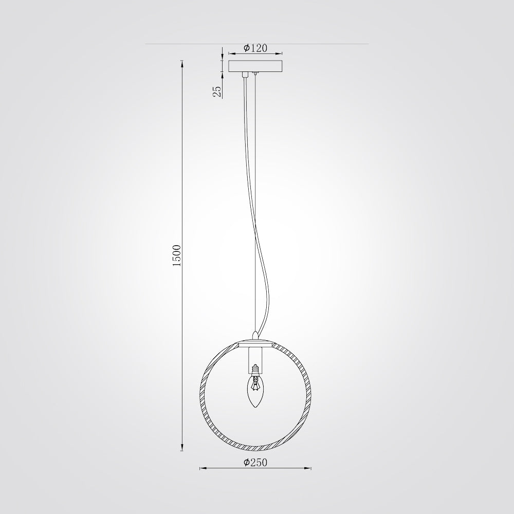 מנורת תלייה טסלה שיש ספרדי אמיתי בודד דגם| C