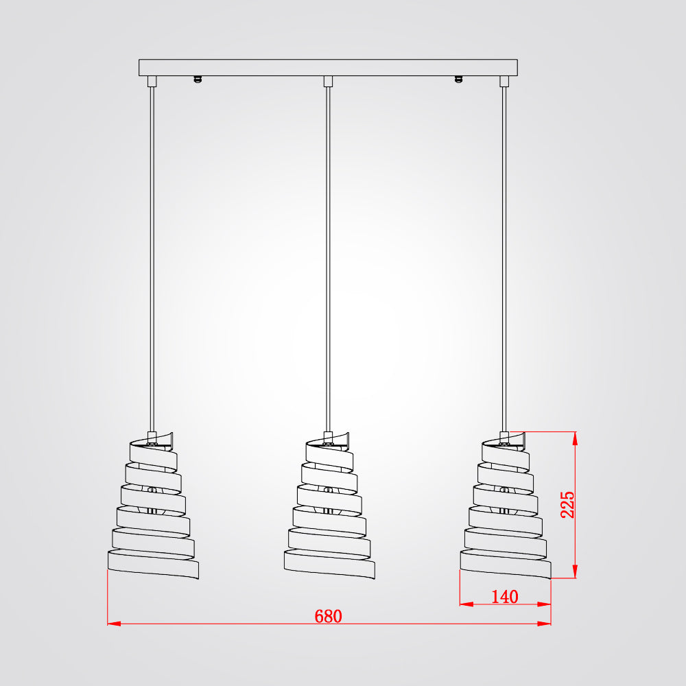 מנורת תלייה ברק שלישייה