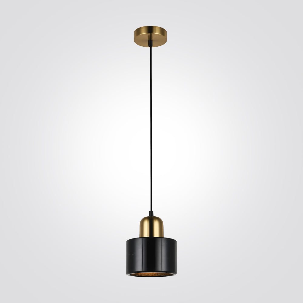 מנורת תלייה בטון גוני שחור| לבן