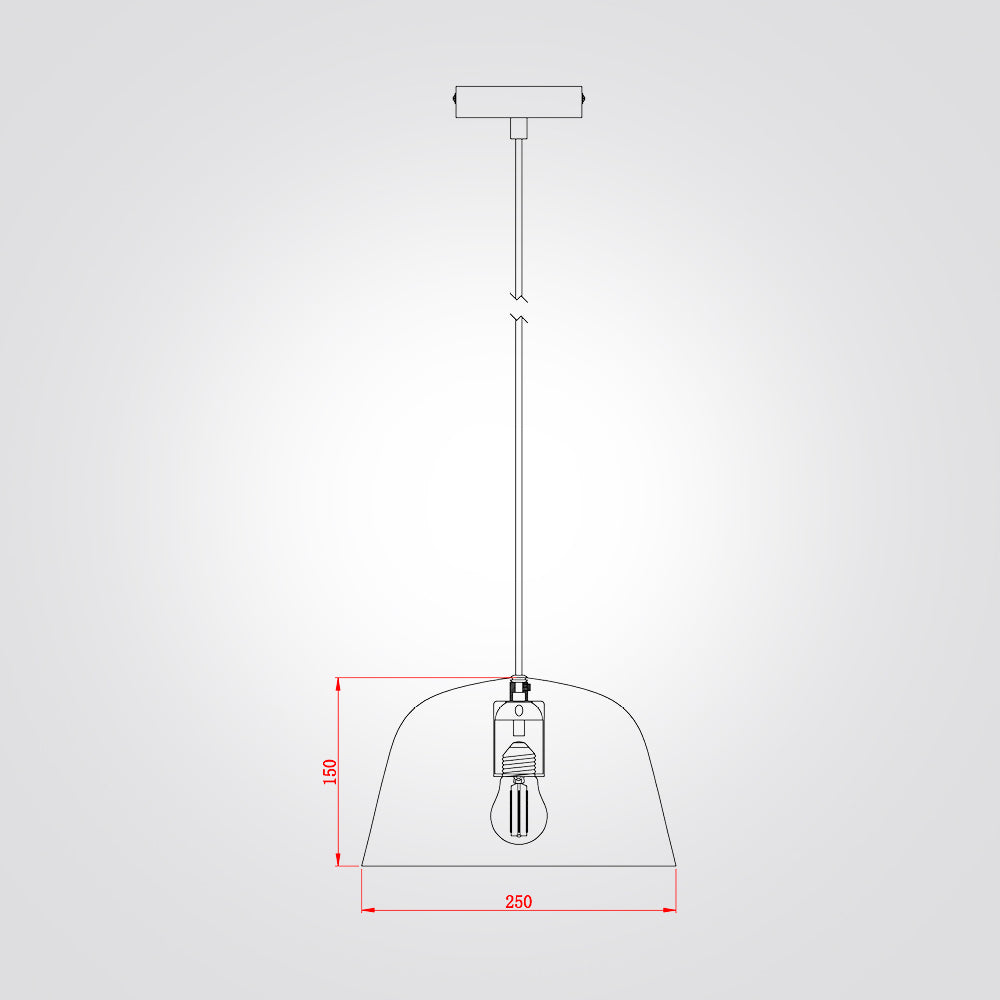 מנורת תלייה גילי שחור| Φ250|Φ400 mm