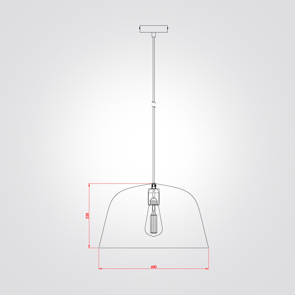 מנורת תלייה גילי שחור| Φ250|Φ400 mm