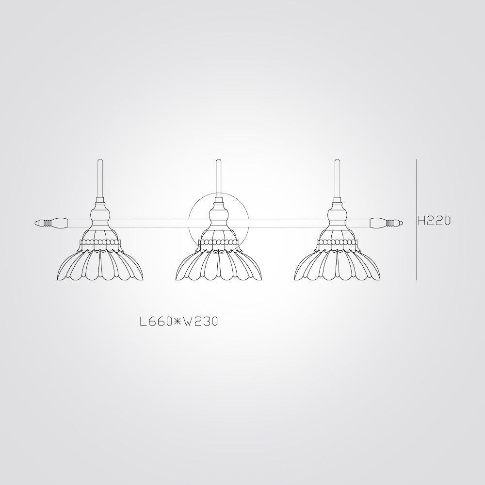 מנורת קיר טל פליז שלישייה