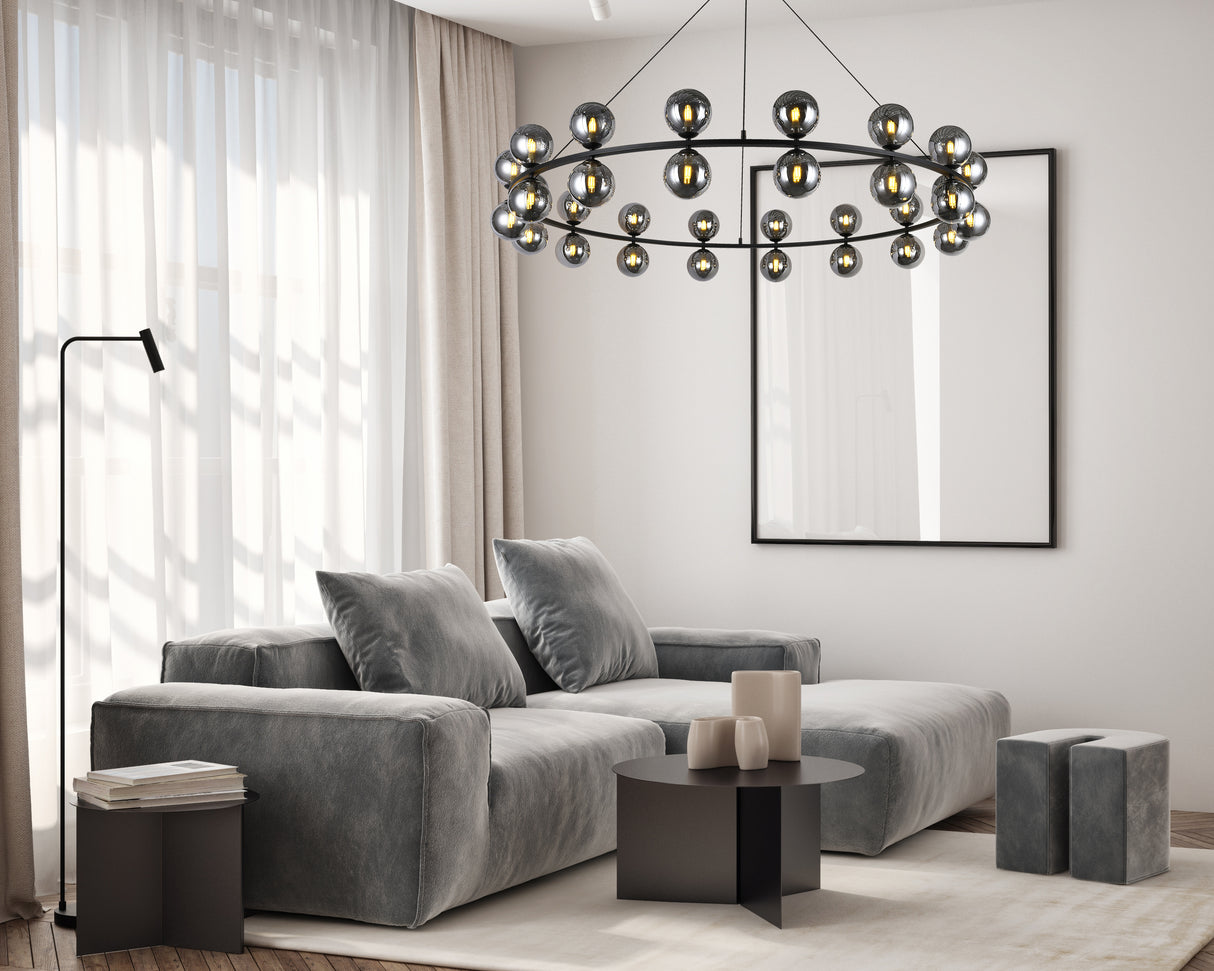 מנורת תלייה רומן| שחור