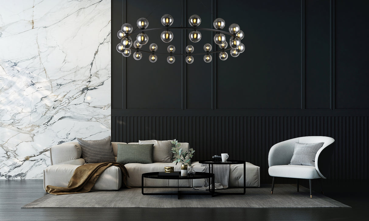 מנורת תלייה רומן| שחור