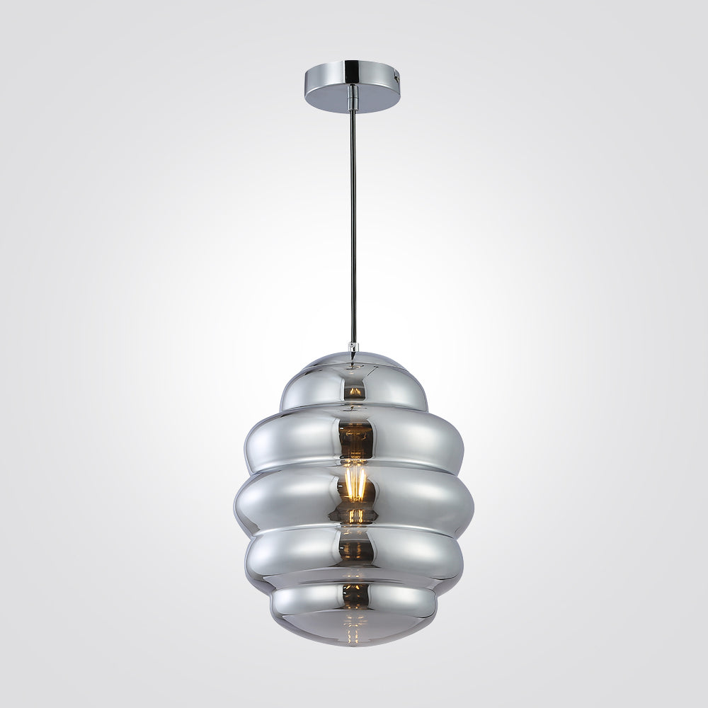 מנורת תלייה טופז| מעושן| אמבר