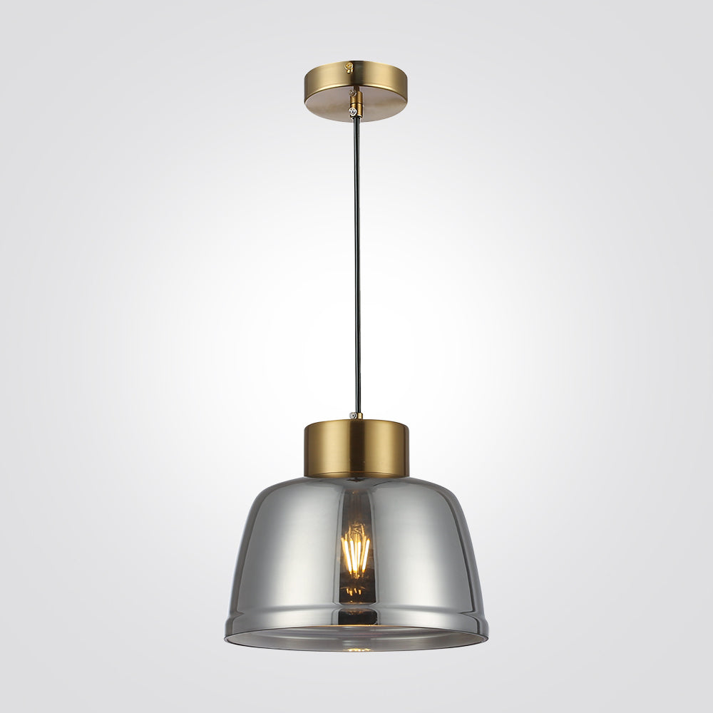 מנורת תלייה טובי| מעושן| אמבר| לבן