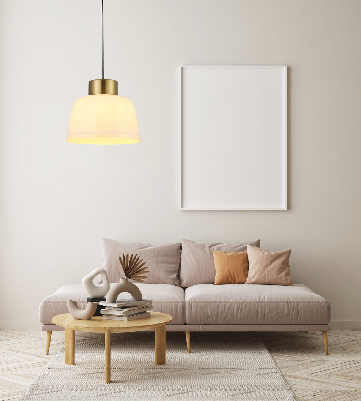 מנורת תלייה טובי| מעושן| אמבר| לבן