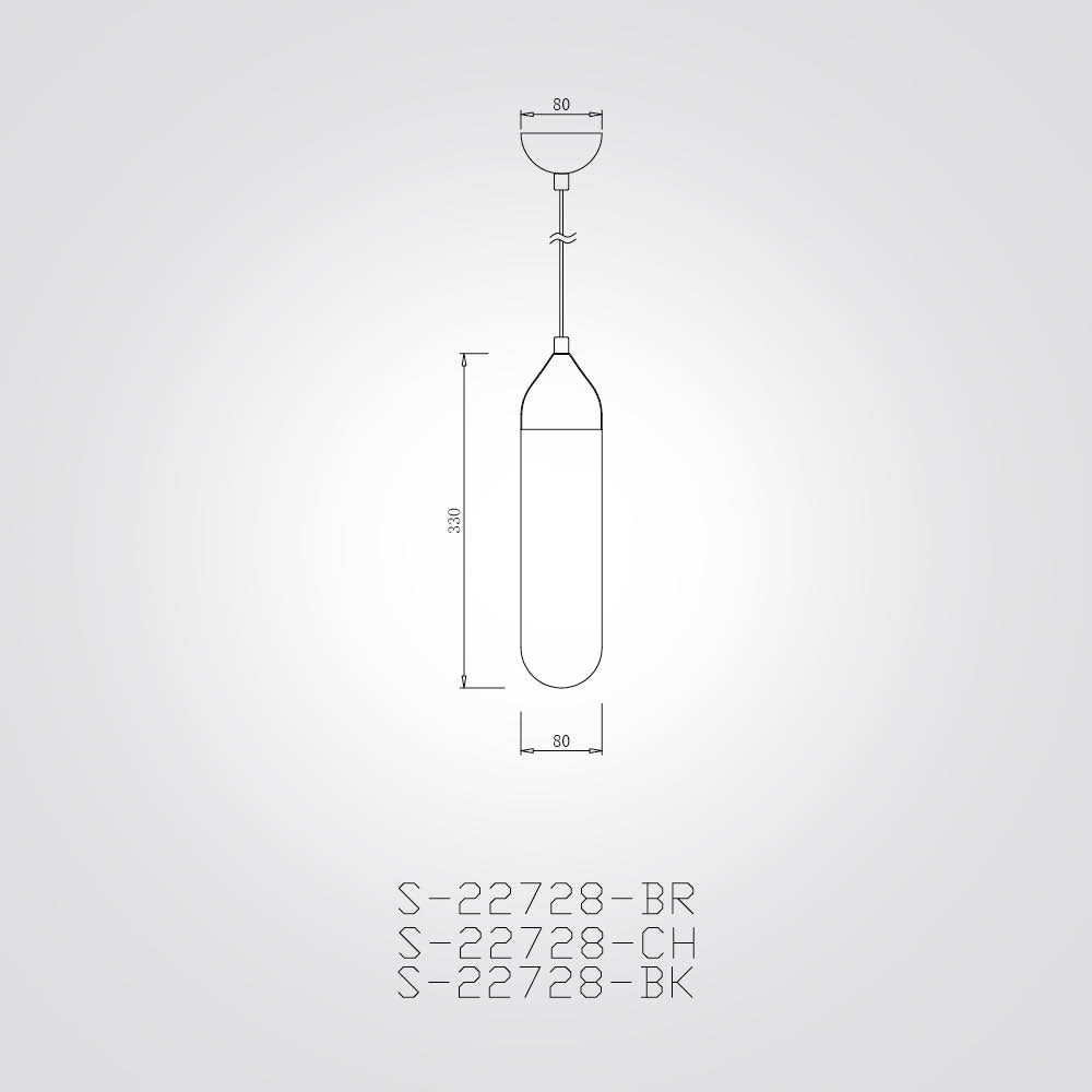 מנורת תלייה סקוט שחור| פליז| כרום