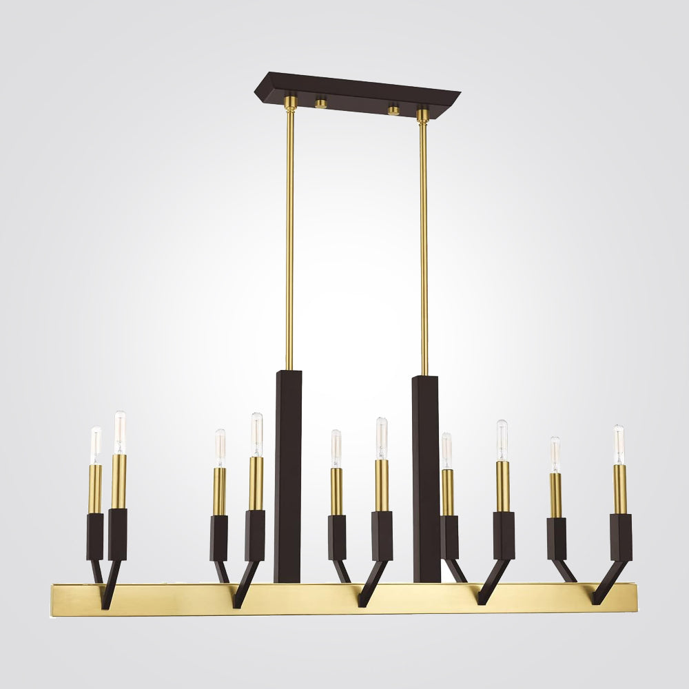 מנורת תלייה אודי עשירייה| שחור + נחושת