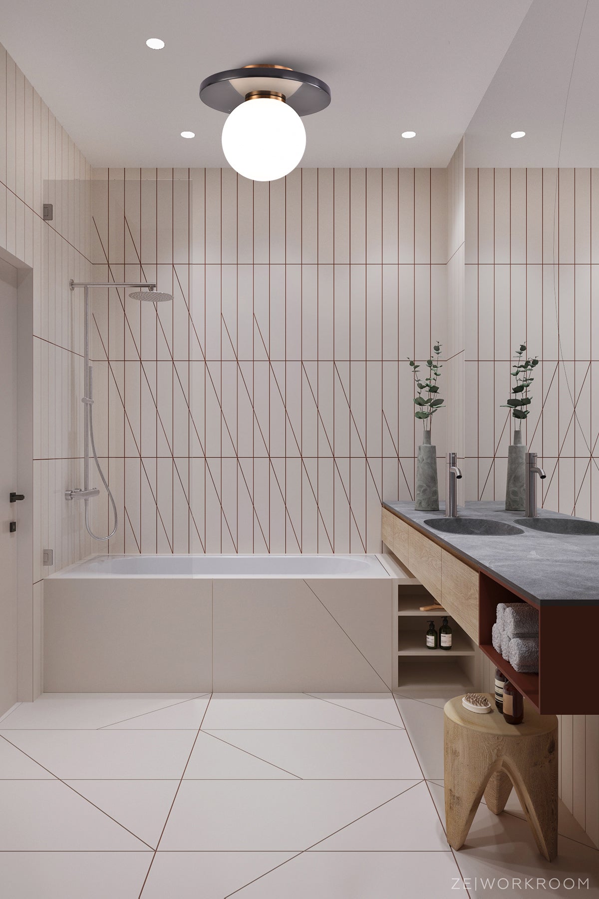 צמוד תקרה שיש שחור סמית קוטר Φ20| Φ30 CM