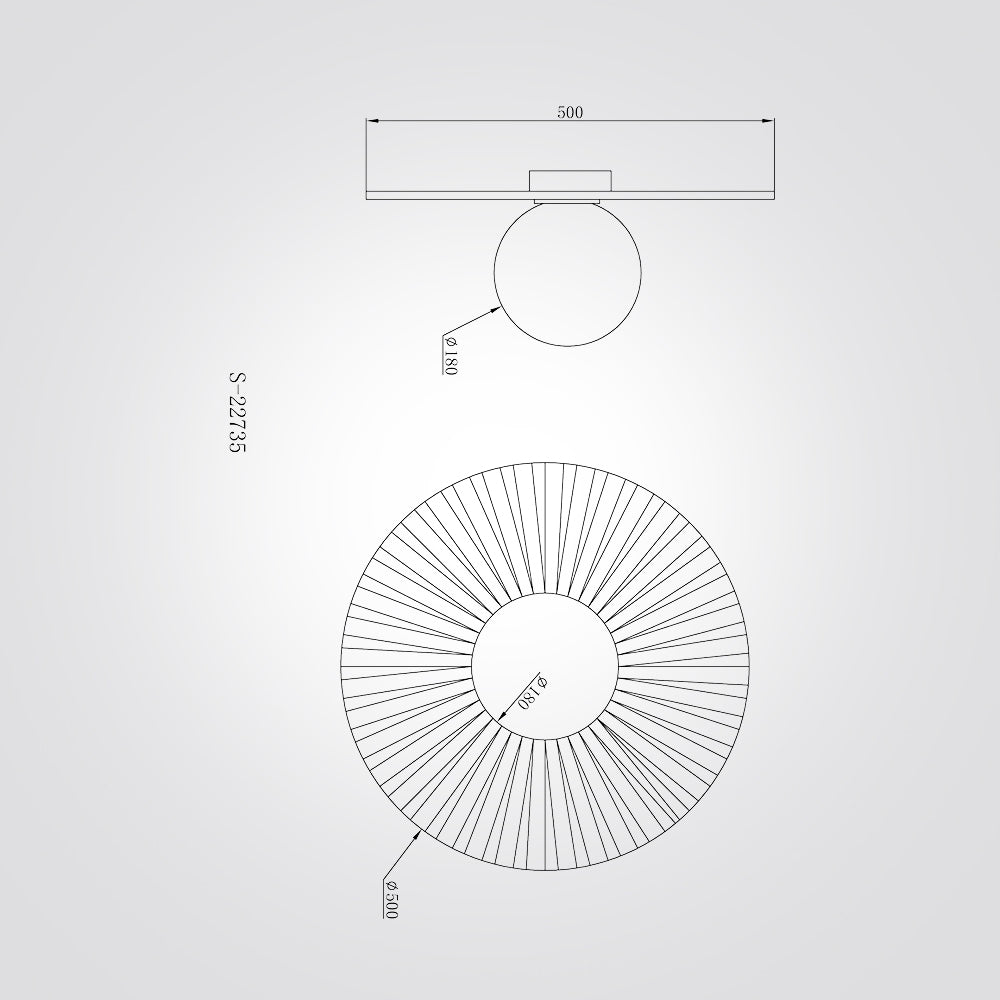 צמוד תקרה מרצדס קוטר Φ50 CM