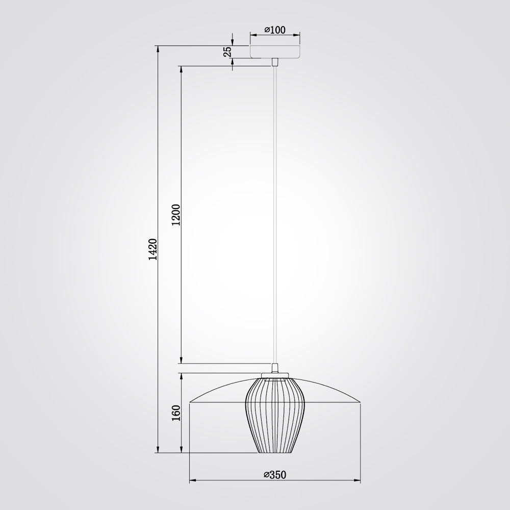 מנורת תלייה שאניל דגם אמבר| לבן