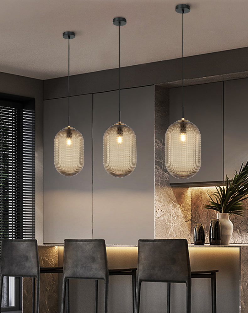 מנורת תלייה גאדור דגם אמבר| לבן| שקוף