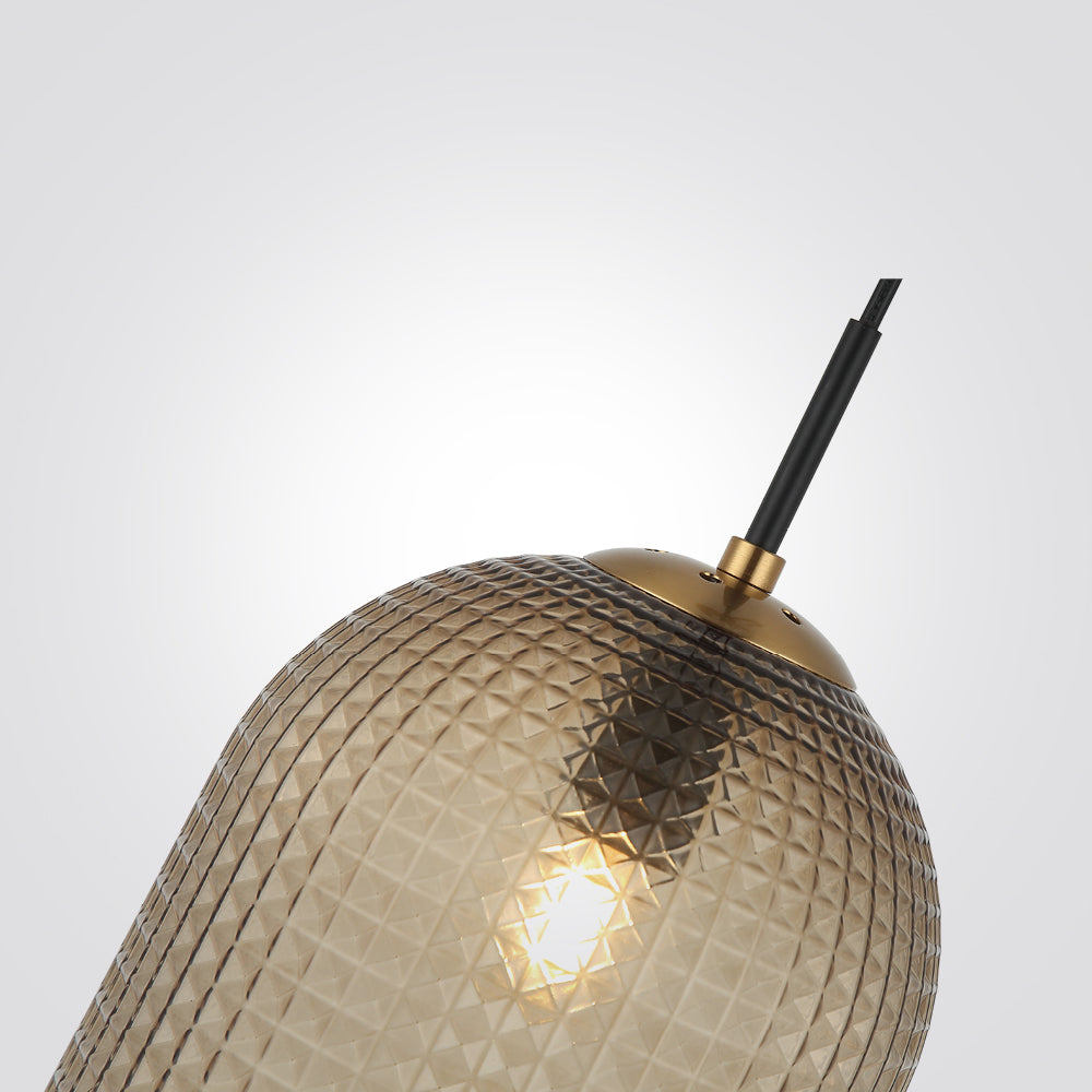 מנורת תלייה גאדור דגם אמבר| לבן| שקוף