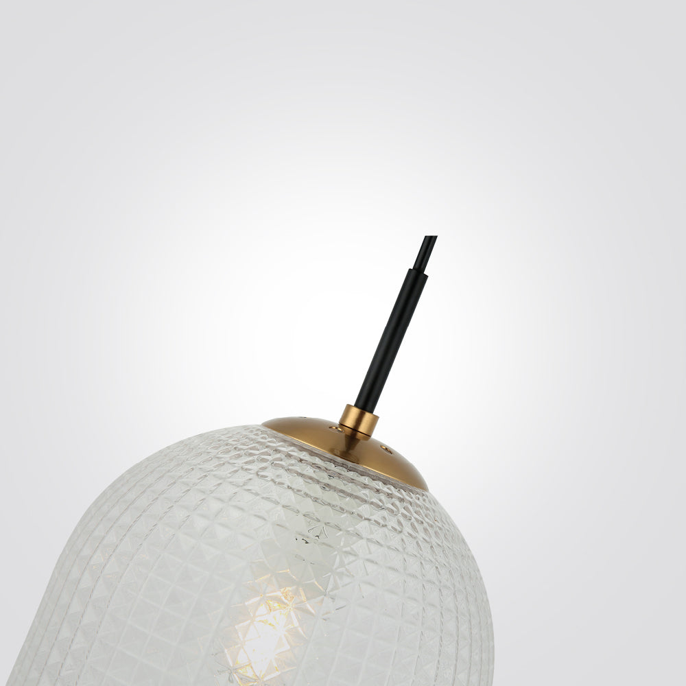 מנורת תלייה גאדור דגם אמבר| לבן| שקוף