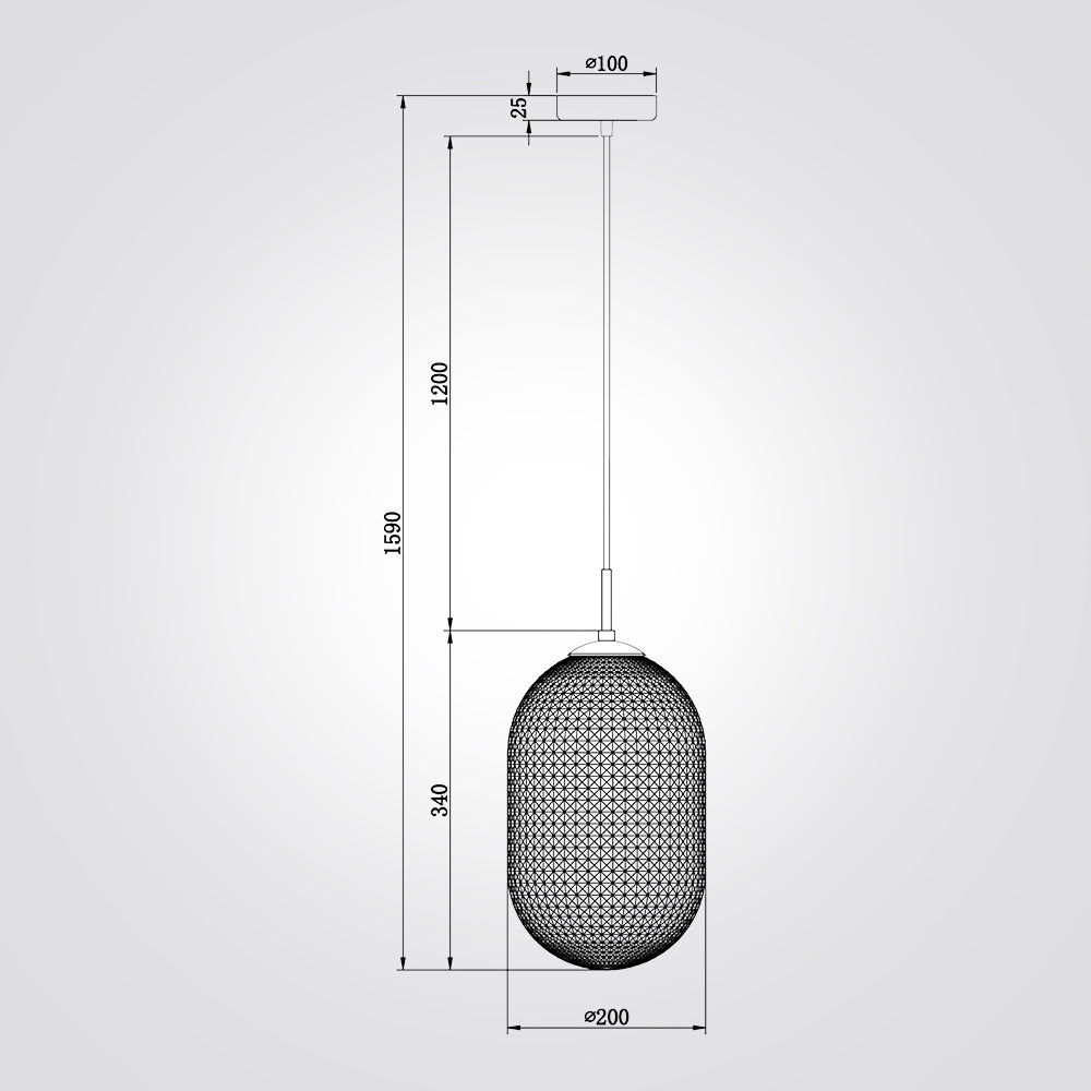 מנורת תלייה גאדור דגם אמבר| לבן| שקוף