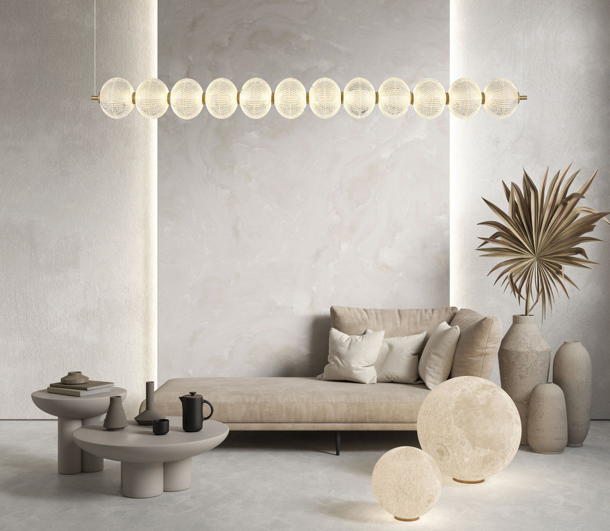 מנורת תלייה גריס לד| 150CM