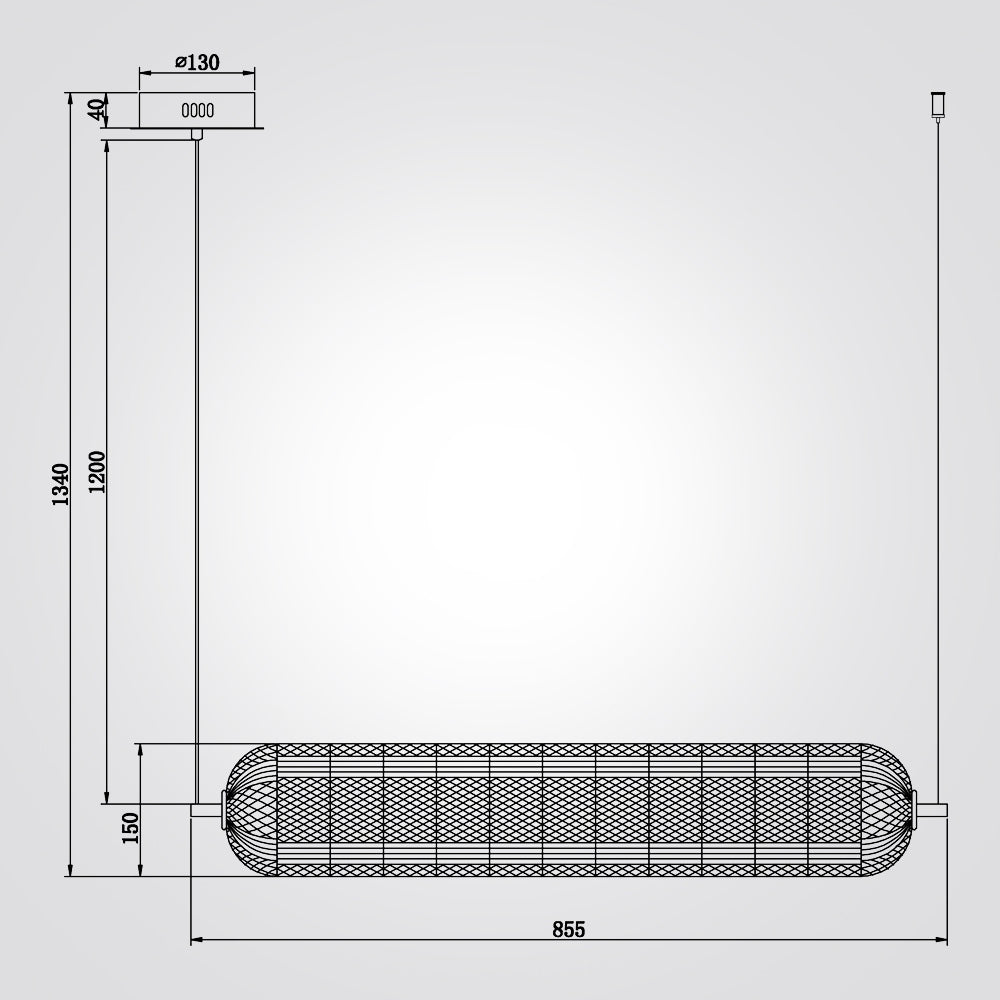 מנורת תלייה גריס לד| 85CM
