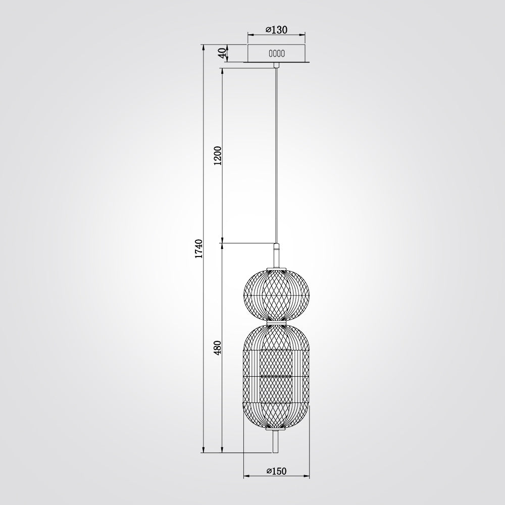 מנורת תלייה גריס לד דגם| C
