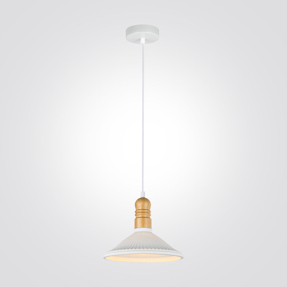 מנורת תליה קרמיקה+עץ אוליבר דגם| A | B