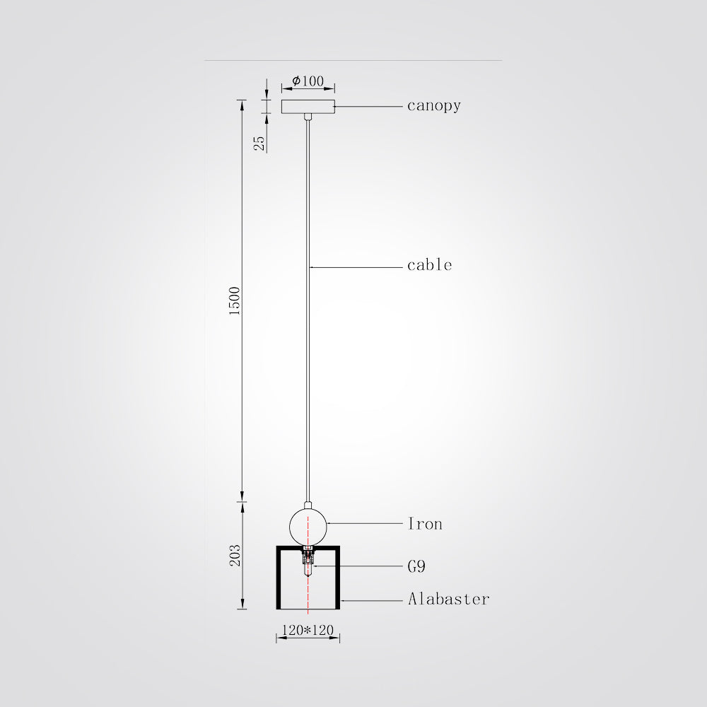 מנורת תלייה אוקלנד שיש ספרדי דגם| B
