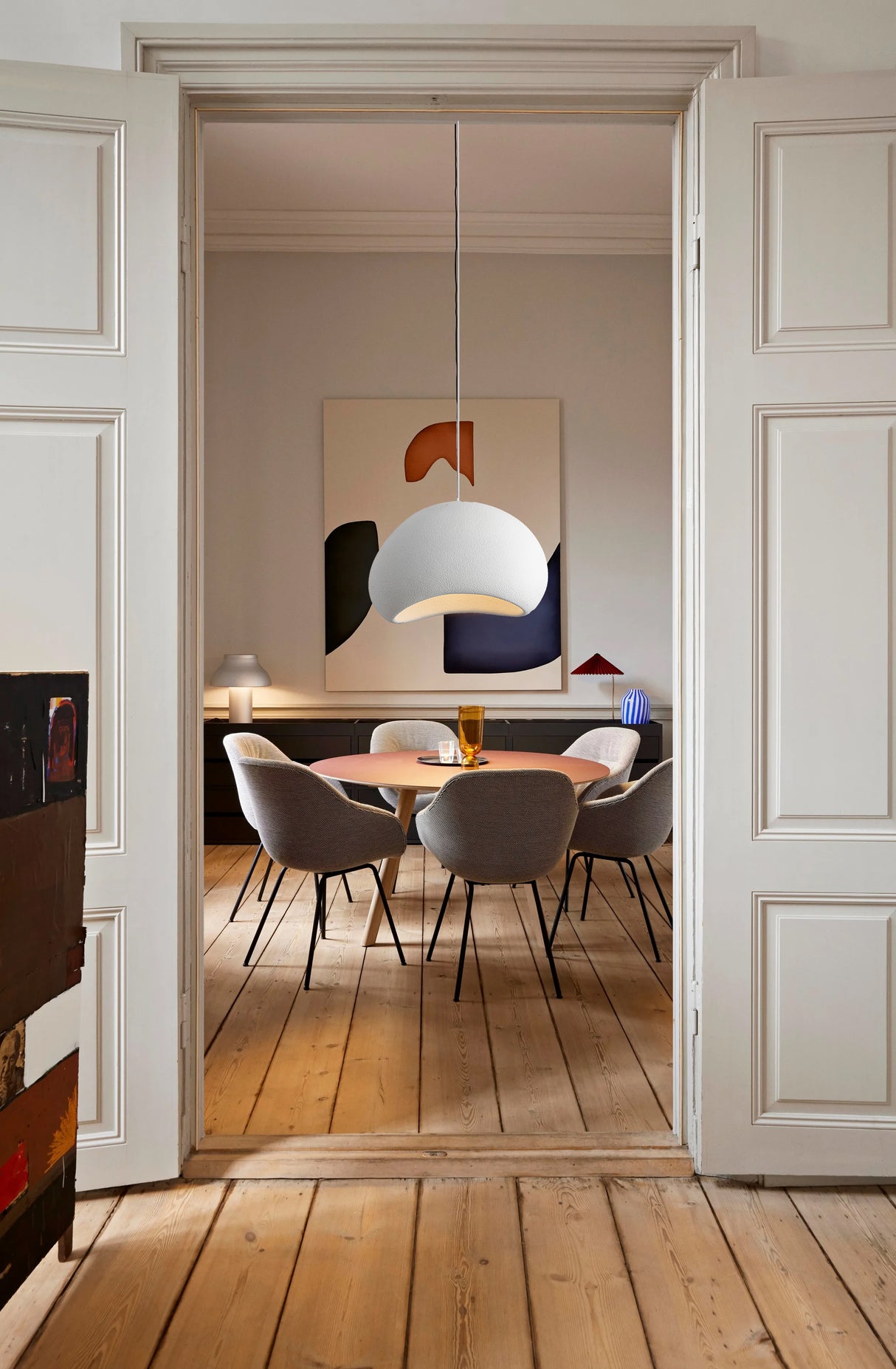 מנורת תליה קסקדה לבן | Φ65 CM