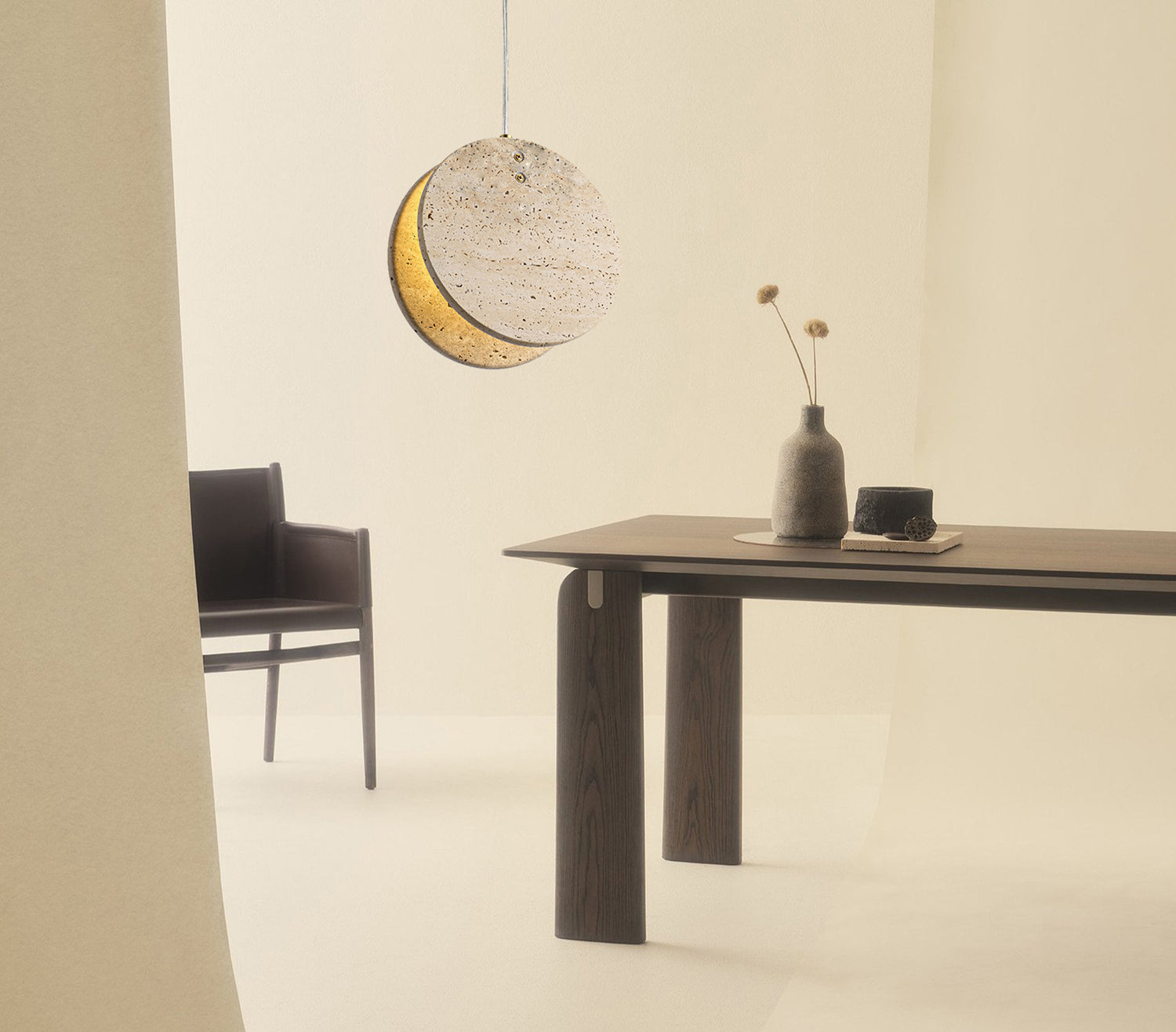 מנורת תלייה אבן טבעית דגם| C