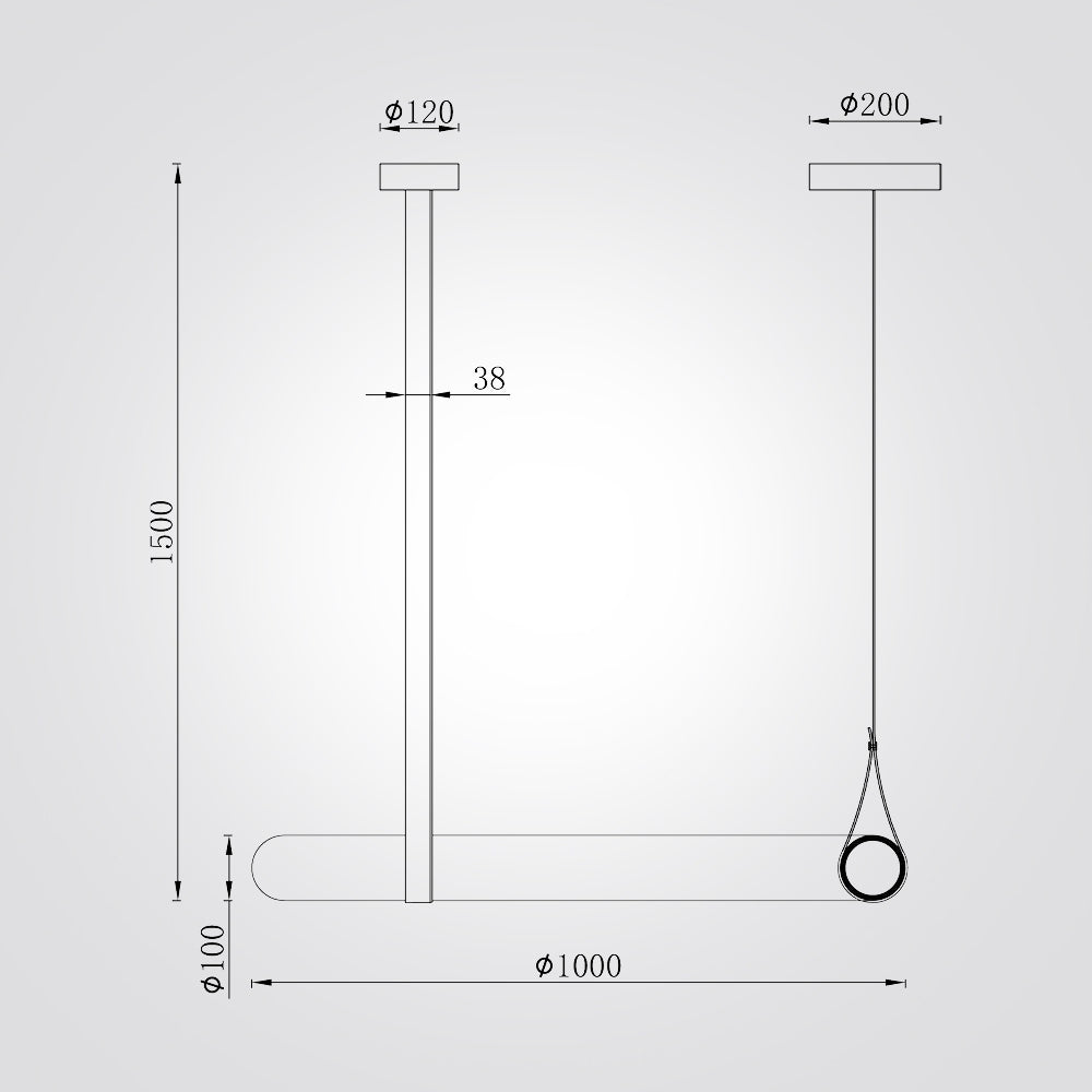 מנורת תלייה אוקלנד אלבסטר| Φ100 CM